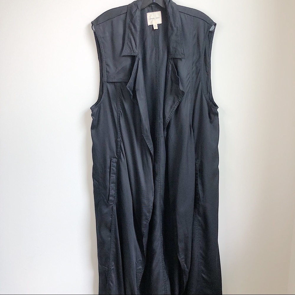 sleeveless trench coat jacket